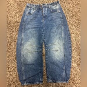 We The Free Good Luck Mid-Rise Barrel Jeans